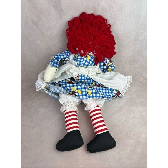 Vintage Handmade Raggedy Ann Doll Mickey Mouse Clothes - Picture 5 of 7